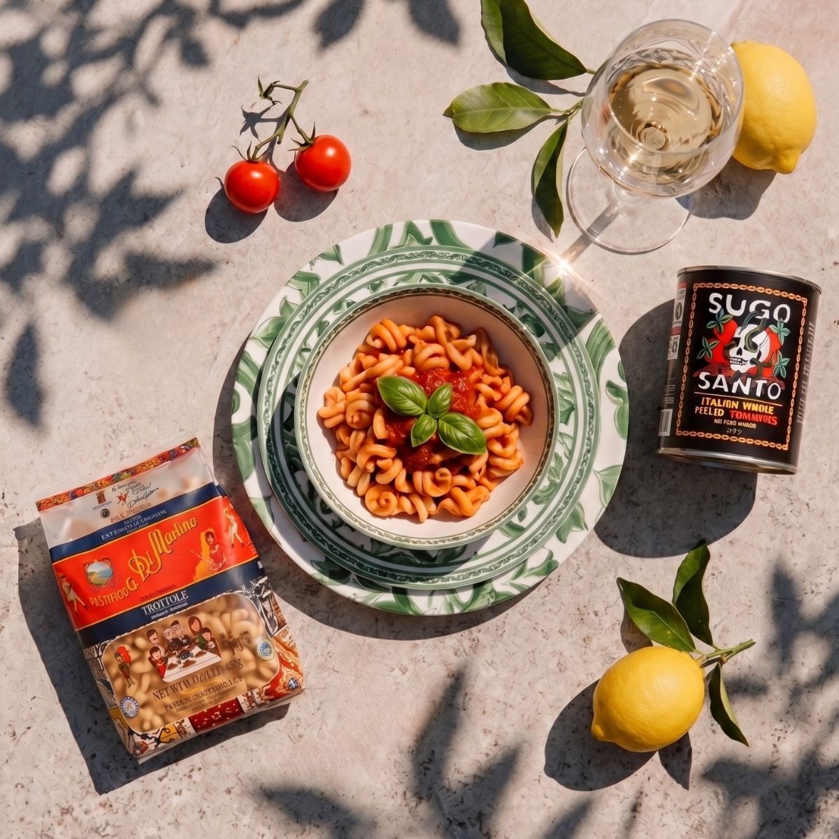 Dolce & Gabbana pasta & wine